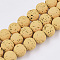Spray Painted Natural Lava Rock Beads Strands, Round, Orange, 10~11mm, Hole: 1.4mm, about 37~39pcs/Strand, 14.96 inch(38cm)