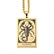 304 Stainless Steel Tarot Pendant Necklaces, Cable Chain Necklaces, Scorpio, 23.23~24.21 inch(59~61.5cm)