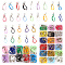 Mobile Straps, with Polyester String and Alloy Findings, Mixed Color, 70mm/86mm, 230strands/set