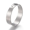 Tarnish Resistant Adjustable 201 Stainless Steel Plain Band Rings, Stainless Steel Color, Inner Diameter: 17mm