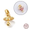 925 Sterling Silver Locket Style Planet Pinch Bails, for Pearl Gemstone Beads, with 925 Stamp, Golden, 11.5x9mm, Hole: 4x2.5mm