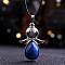 Angel Wings Synthetic Turquoise Teardropt Pendant Necklaces