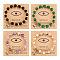 4Pcs 4 Style Natural & Synthetic Mixed Gemstone Beaded Stretch Bracelets Set, Stackable Bracelets with Alloy Horse Eye Charms, Inner Diameter: 2 inch(5cm), 1Pc/style