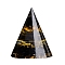 Orgonite Cone Resin Display Decorations, with Natural Tige Eye Chips, for Home Office Desk Decoration, 65mm