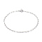 Non-Tarnish 304 Stainless Steel Textured Paperclip Chains Necklaces, with Toggle Clasps, Stainless Steel Color, 16.33 inch(41.5cm)