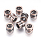 304 Stainless Steel Beads, Large Hole Beads, Grooved Beads, Column, Red Copper, 10x8mm, Hole: 6.5mm