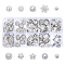 304 Stainless Steel Bead Caps, Flower, Multi-petal, Stainless Steel Color, 7~7.5x1.7mm, Hole: 1mm, 250pcs/box