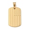 PVD Vacuum Plating 304 Stainless Steel Pendants, Rectangle with Star Charm, Real 18K Gold Plated, 33x20x2mm, Hole: 7.5x5mm