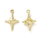 Rack Plating Alloy Pendants, Cadmium Free & Lead Free & Nickle Free, Star Charm, Light Gold, 19x12x3mm, Hole: 1.4mm