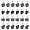 UNICRAFTALE 24Pcs Nuggets Pendants Natural Snowflake Obsidian Pendants with Stainless Steel Snap On Bails 15~35mm Long Snowflake Gemstone Pendant Quartz Charms Stone for DIY Necklace Jewelry Making