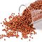 TOHO Round Seed Beads, Japanese Seed Beads, (PF562F) PermaFinish Burnt Orange Metallic Matte, 15/0, 1.5mm, Hole: 0.7mm, about 15000pcs/50g