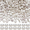 300Pcs Brass Rhinestone Spacer Beads, Grade B, Silver, 6x3mm, Hole: 1mm