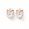 Brass Micro Pave Cubic Zirconia Charms, with Enamel, Nickel Free, Real 18K Gold Plated, Beckoning Cat/Maneki Neko, Clear, 13.5x9x5mm, Hole: 1.2mm