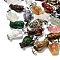 Natural & Synthetic Mixed Gemstone Pendants, with 201 Stainless Steel Finding, Angel, Mixed Dyed and Undyed, 24~25x15~16x7~8mm, Hole: 5x7mm