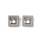 304 Stainless Steel Rhinestone Cabochon Settings, Polished, Stainless Steel Color, Square, Fit for 4x4mm Rhinestone, 6.5x6.5x2.5mm, Hole: 0.8mm