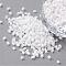 Opaque Colors Lustered Two Cut Glass Seed Beads, Round Hole, Hexagon, White, 2~6x2mm, Hole: 0.5mm, about 21000pcs/450g, 450g/bag