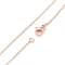 Brass Chain Necklaces, Cross/Rolo Chain, with Lobster Claw Clasps, Real Rose Gold Plated, 17.7 inch(45cm)