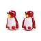 Handmade Lampwork Beads, Penguin Charms, Red, 21.5~22x16~16.5x13~14mm, Hole: 1.4~1.6mm