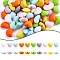 100Pcs Heart Silicone Beads for Keychain Making Cute Silicone Beads Bulk Silicone Bead Kit for Jewelry DIY Craft Making, Mixed Color, 15.2x20x10mm, Hole: 2mm