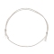 Polyester Braided Cord Bracelet Making, White, Inner Diameter: 7/8~2-1/4 inch(2.25~5.65cm)