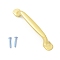 Zinc Alloy Cabinet Door Knobs, Kitchen Drawer Pulls Cabinet Handles, with Iron Screws, Matte Gold Color, 132x19x21mm, Hole: 4mm
