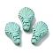 Cinnabar Beads, Carved Lacquerware, Flower, Aquamarine, 30.5x19.5x8.5mm, Hole: 2mm
