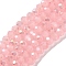 Baking Electroplate Glass Beads Strands, AB Color, Faceted, Round, Pink, 6x5mm, Hole: 1mm, about 80~85pcs/strand, 38~40cm