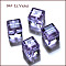 K9 Glass, Imitation Austrian Crystal Beads, Grade AAA, Faceted, Cube, Lilac, 5~5.5x5~5.5x5~5.5mm(size within the error range of 0.5~1mm), Hole: 0.7~0.9mm