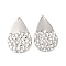 Non-Tarnish 304 Stainless Steel Pendants, Teardop Charms, Stainless Steel Color, 30x17x1mm, Hole: 1.6mm