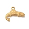 Ion Plating(IP) 304 Stainless Steel Pendants, Fish Charm, Golden, 18x24.5x2.5mm, Hole: 2x2.4mm