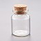 Glass Bead Containers, with Cork Stopper, Wishing Bottle, Clear, 3x4cm, Capacity: 15ml(0.5 fl. oz)