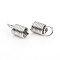 Tarnish Resistant 201 Stainless Steel Terminators, Coil Cord Ends, Stainless Steel Color, 10.8x5mm, Hole: 3.5mm, Inner Diameter: 3.5mm