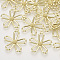 Alloy Pendants, Flower, Light Gold, Light Gold, 28x25x2.5mm, Hole: 1.6mm