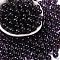 Transparent Colours Glass Seed Beads, Round, Indigo, 8x7.5mm, Hole: 1.6mm, about 681pcs/pound