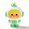 PVC Plastic Cartoon Pendants, Duck, White, 48.5x36x24mm, Hole: 3mm