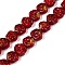 Handmade Lampwork Beads Strands, Rose, FireBrick, 10.5x12x7~7.5mm, Hole: 0.9mm, about 50pcs/strand, 20.63''(52.4cm)