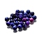 (Defective Closeout Sale: Uneven Painted)Baking Painted Glass Round Beads, Dark Slate Blue, 8.5x8mm, Hole: 1.5mm, 704pcs/500g