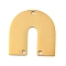 Ion Plating(IP) 304 Stainless Steel Chandelier Component Links, Laser Cut, Arch Shape, Golden, 25x24x1mm, Hole: 1.8mm