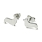 Non-Tarnish Cute Little Animal Theme 304 Stainless Steel Stud Earrings, Dog, 8x11mm