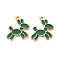 Rack Plating Alloy Pendants, Cadmium Free & Lead Free, Dog, Sea Green, 19.5x16x2mm, Hole: 1.6mm