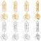 UNICRAFTALE 16Pcs 2 Colors 2 Style Eye of Evil Pendants 304 Stainless Steel Star Moon Charms 17/27mm Mixed Element Necklace Pendants Personality Metal Charms for Bracelets Earring Jewelry Making