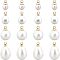 CHGCRAFT 40Pcs Real 18K Gold Plated Water Drop Teardrop Charms Pendants ABS Plastic Imitation Pearl Pendants for DIY Necklace Bracelet Earrings Jewellery Making