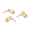 Brass Pendants, with Jump Ring, Cadmium Free & Lead Free, Key & Lock, Real 18K Gold Plated, 12x8x2mm and 15.5x6.5x1mm, Hole: 3.5mm