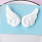 Wings Wool Ornament Accessories, for DIY Clothing, Hat, White, 70x37mm