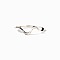 Wave Shaped 925 Sterling Silver Micro Pave Clear Cubic Zirconia Finger Rings, Platinum, US Size 5(15.7mm)
