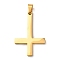 304 Stainless Steel Inverted Cross Pendants, PVD Vacuum Plating, Golden, 45x29x3mm, Hole: 8x5mm