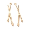 Alloy Pendants, Brush, Matte Gold Color, 45.5x11x2.5mm, Hole: 1.8mm
