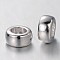 Tibetan Style Alloy Beads, Rondelle, Bead Spacers, Cadmium Free & Nickel Free & Lead Free, Silver Color Plated, 7x4mm, Hole: 3mm