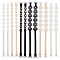 6 Pairs 6 Styles Adjustable Bra Straps, Polyester Lace Shoulder Straps, with Plastic Beads and Buckle, Mixed Color, 295~377x20~30x4~6.5mm, 1 pair/style