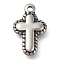 304 Stainless Steel Pendants, Cross Charm, Antique Silver, 20x13x3.5mm, Hole: 1.8mm